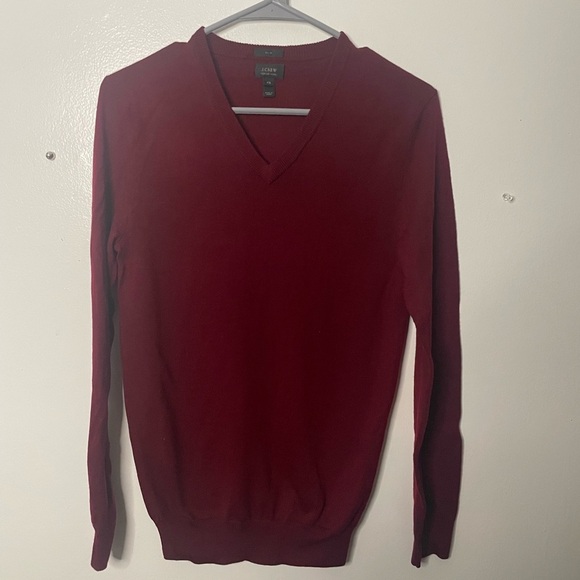 Burgundy Murano wool J.Crew sweater slim fit size XS - Picture 2 of 6